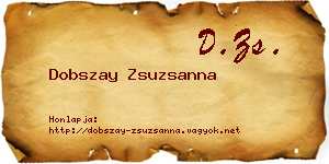 Dobszay Zsuzsanna névjegykártya